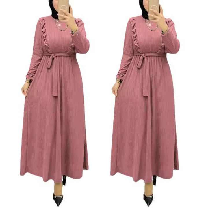 Muslim Solid Color Fashion Beading Three Piece Set