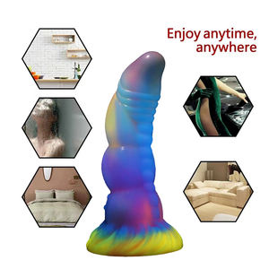 Venta caliente Anal Dildo Lesbiana Anal Juguete Consolador fluorescente en forma de silicona Modelo Anal Butt Toy Juguetes para adultos Producto chino Juguete sexual - Product Image 5