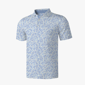 Wholesale Sublimation Printing Mens UPF 50+ <b>Hawaiian</b> Printed Performance <b>Golf</b> Tshirts T-<b>shirts</b> Polo <b>Shirts</b> Polyester Spandex - Product Image 1