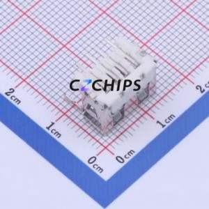 909-162A1015D10200 USB Connector Bent Lead Through Hole Connector Type-A USB 2.0 Female Right Angle Insert - Product Image 2