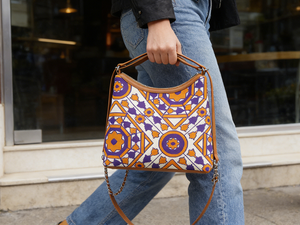 กระเป๋าถือแฟชั่นสไตล์วินเท<span class=keywords><strong>จ</strong></span>ลำลอง ถักโครเชต์ 3 มิติ ปิดด้วยซิป ลายเรขาคณิตศิลปะ พกพาสะดวก <span class=keywords><strong>ท</strong></span>นทาน สายสะพายสองเส้น - Product Image 5