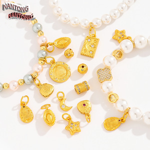Amuletos de Oro de Arena Antigua de Nantong, Aleación de Zinc, Forma de Estrella, Accesorios de Joyería DIY para Pulsera, Collar, Regalo Unisex - Product Image 1
