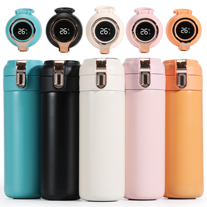 Nhiều màu 400ml văn phòng di động drinkware LED hiển thị nhiệt độ cách nhiệt chai nước nóng với xử lý - Product Image 1