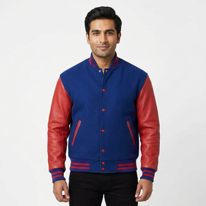 Chaqueta Varsity de Béisbol para Hombre, Diseño Nuevo, Superventas, Alta Calidad, Suave, Mangas Largas, Personalizable al por Mayor, Ecológica, de Lona - Product Image 1
