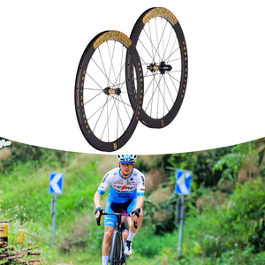 Ferei T Series 35mm <span class=keywords><strong>hookless</strong></span> 700C จักรยานเสือภูเขา, ชุดคาร์บอนเบรคแบบไม่มียางในสำหรับการขับขี่ทางเทคนิคเข้ากันได้กับ hg/xdr/cp freehub - Product Image 1