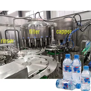 Machine de remplissage pour bouteilles minérale, appareil/ligne, rotatif, pour remplissage de flacons d'eau pure