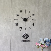 Jam Dinding DIY 50CM untuk Ruang Tamu, Tanpa Paku, Ultra-senyap, Sederhana, Kreatif, untuk Rumah, Kamar Tidur