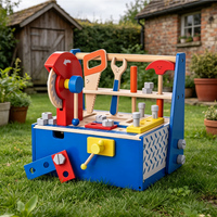 Boîte à outils de construction en bois DIY, kit de construction, jouet d'ingénierie créative Montessori, cadeau durable pour les enfants de 2 à 7 ans, logo personnalisé OEM ANNA
