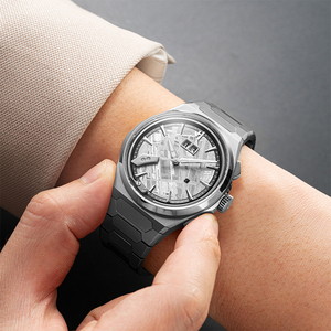 นาฬิกาข้อมืออัตโนมัติ Lucky Harvey รุ่น Mens Titanium Meteorite พร้อมฟังก์ชั่นเสียงเรียกเข้า กันน้ำ 50 เมตร กระจกแซฟไฟร์ - Product Image 6