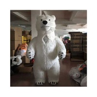 Costume de mascotte géante gonflable unisexe en peluche de fantaisie ours en peluche à grande échelle promotion d'événement Costume de poupée d'Halloween