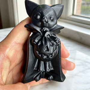 Figuras <span class=keywords><strong>de</strong></span> Obsidiana Negra Natural para Halloween, 10 cm, Talladas a Mano, Acabado Arenado, Estatuas <span class=keywords><strong>de</strong></span> Cristal <span class=keywords><strong>de</strong></span> Cuervo/Coruja/Bruxa/Murciélago/Calavera, Decoración - Product Image 6
