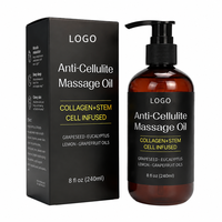 Huile de massage corporel amincissante anti-cellulite à marque privée pour spa, à base d'huiles essentielles végétales biologiques naturelles pures