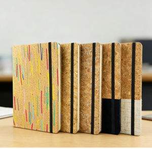 Carnet en bois souple avec impression multicolore, élastique, papier à dessin beige, carnet en bois souple assemblé - Product Image 1