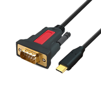 Cable Adaptador USB-C a RS232 Serial DB9 Premium de Utech con Blindaje Trenzado - Compatible con Windows 11/10/8/7 Linux Mac - Chipset FTDI
