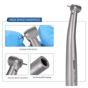 Manipolo Turbina Dentale ad Alta Velocità con Fibra Ottica, 4 Spray d'Acqua, Pulsante a Pressione per Accoppiamento LED <span class=keywords><strong>Sirona</strong></span> - Product Image 5