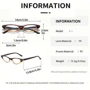 Gafas de Lectura con Montura Triangular Pequeña y Colorida con Diseño Floral y Protección Anti Luz Azul para Mujer, Moda 2024 - Product Image 4