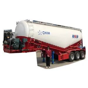 トライアクスル40トン負荷バルクセメント小麦粉粉末材料輸送タンク大型トラックセミトレーラー燃料タンク液体容器