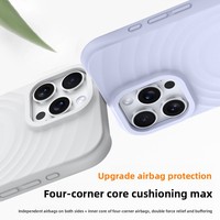 Coque de téléphone sans fil en silicone magnétique pratique, résistante aux chutes, avec design ondulé, pour iPhone 18 Pro Pro Max