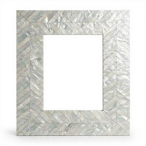 กระจกตกแต่งผนังลายโมเสกเปลือกหอยมุกสี่เหลี่ยมหรูหรา สไตล์อาร์ตเดโค ทำด้วยมือ สำหรับตกแต่งบ้านระดับพรีเมียมและงานแต่งงาน - Product Image 1