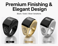 Bague connectée en plastique pour compteur de Tasbih musulman avec rappel par vibration, bague connectée en métal pour le Hajj, cadeaux de Ramadan, vente en gros