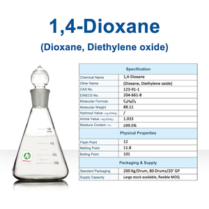 ไดออกเซน ไดเอทิลีนออกไซด์ <span class=keywords><strong>C4H8O2</strong></span> Cas 123 91 1 - Product Image 2