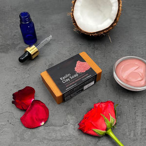 Savon en barre d'argile de <span class=keywords><strong>kaolin</strong></span> pressé à froid bio fait à la main pour une exfoliation en profondeur détoxifiant la régulation du sébum - Product Image 4