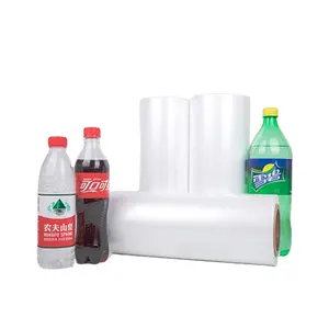 Clear Heat Wrap Film Polyolefin Shrink Film Plastic Cover Packaging Bopp Labeling Film For Beverage Bottle