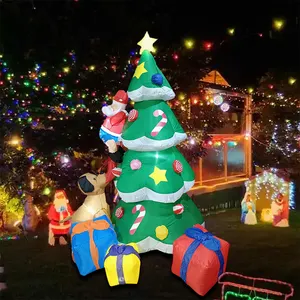 7FT Weihnachts baum Weihnachten aufblasbar Outdoor Yard Dekoration Baum Sprengen Weihnachts baum LED-Licht
