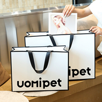 Sacs de luxe sur mesure, 1 pièce minimum, poignée en ruban découpé, papier kraft recyclable, réutilisable, estampage or, sacs de boutique haut de gamme premium