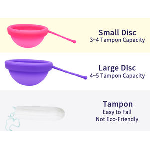 Disque menstruel Furuize multicolores, étanche, réutilisable, produit de santé, taille S/L, sac OPP, disque menstruel en stock - Product Image 5