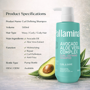 Shampooing Volumisant Anti-Chute et Anti-Pelliculaire à l'Avocat et à l'<span class=keywords><strong>Aloe</strong></span> Vera, Sans Sulfate, <span class=keywords><strong>Pur</strong></span> et Naturel, pour Cheveux Bouclés, Marque Privée - Product Image 4