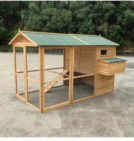 Poulailler grand lapin extérieur en bois lapin clapier poule Cage avec porte de ventilation, rampe jardin arrière-cour maison pour animaux de compagnie