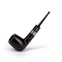 Pipe à tabac LUBINSKI en bois de santal noir, luxe léger, motif ébène, sculptée vintage, canal à tabac de 9 mm, modèle seau circulaire