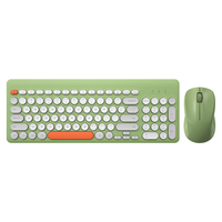 Keyboard dan Mouse Combo Mini Nirkabel Ergonomis Murah B.O.W untuk Laptop Gaming Portabel, Cocok untuk Rumah dan Kantor