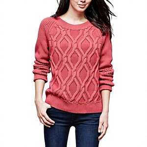 Suéter de Invierno de Alta Calidad Personalizable para Mujer, Manga Larga, Casual, 100% Algodón, Patrón 3D, 300 GSM, Cuello Alto, BD - Product Image 1