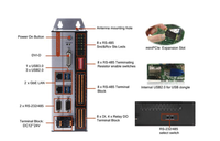 Komputer Otomasi Tertanam Tanpa Kipas NODKA J1900 J6412 2 X RS232/485 8 X RS485 8 DI 4 Relay DO Stok Tersedia