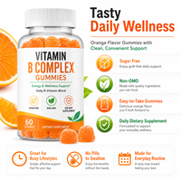 Gummies de Vitamine B Complexe de Qualité Professionnelle, Haute Puissance, Mélange B12, B6, Folate, Biotine, Marque Privée