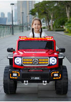 Véhicule tout-terrain électrique pour enfants robuste, lumières LED colorées, tableau de bord musical, 37,4 kg, voiture à batterie haut de gamme pour enfants, cadeau de Noël