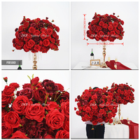 Bouquet de fleurs modernes 50 cm, rose pêche, toucher naturel, soie, rose, lotus, cerise, fleurs mélangées, centre de table, arrangement floral pour la maison