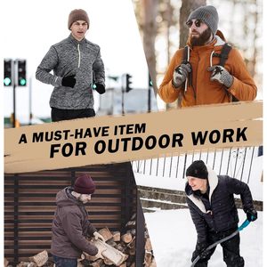 Premium Unisex in pile foderato accessori per sport invernali berretto caldo in maglia con risvolto per uomo e donna - Product Image 5