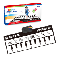 Kids Musical Piano Mat Floor Dance Mat Musical Toys with 20 Keys Piano Keyboard 8 Instrument Sounds Touch Play Mat Early Educati