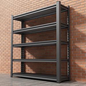 Étagère de rangement métallique multicouche Zwj Hj Cc à 4 niveaux, robuste, en acier laminé à froid noir, sur pieds, pour sous-sol et entrepôt - Product Image 1