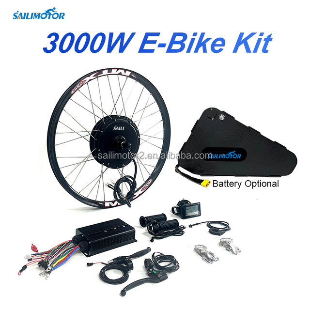 Sailimotor Professional Brushless Direct Hub Motor 3000w 60V 72V Electric Bike Conversion Kit Battery Optional On-Sale for Adult