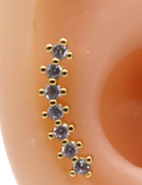 Gaby personalizable 316L Acero quirúrgico 3A circón Stud pendientes cartílago <span class=keywords><strong>Tragus</strong></span> modelo Piercing cuerpo joyería para bodas - Product Image 6