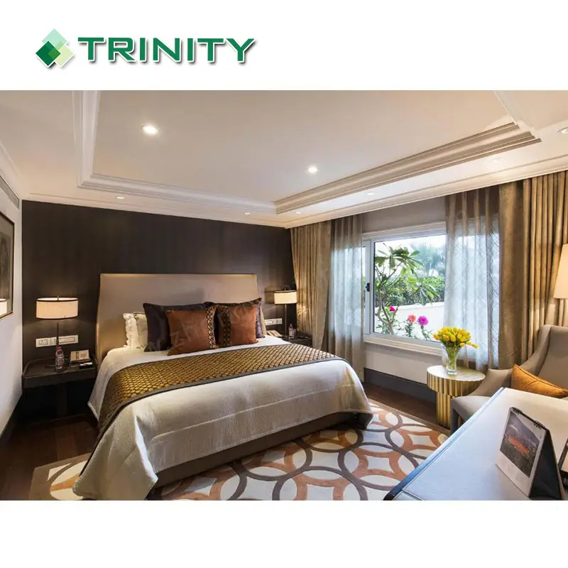 Customized Luxury 5 Star Hotel King Size Bed Guest Room Furniture bedroom Sets Design Modern Hotel Bedroom Sets
