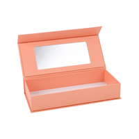 Kartonnen magnetische roze papieren op maat gemaakte camera verpakkingsdoos met plastic binnenkant, op maat gemaakte vorm, logo embossing, matte laminatie, UV-coating