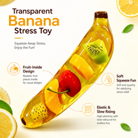 Jouet anti-stress souple et compressible en forme de banane Vaseline Simulation