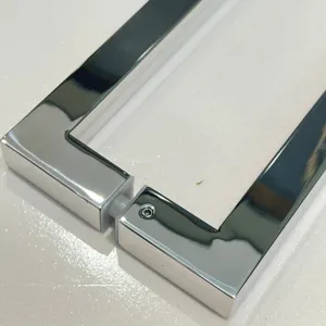HDSAFE poignée de créateur en acier inoxydable, moderne noir mat or pvd porte avant en aluminium verre de douche porte coulissante salle de bains