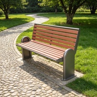 Banc de jardin moderne en HDPE durable, résistant à l'eau, 3 places, pour hôtels, patios, parcs et jardins