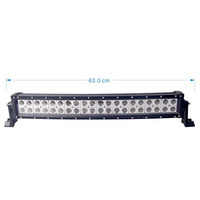 Barre lumineuse LED incurvée 21 pouces 120W à double rangée haute luminosité 12V, combinant faisceau spot et flood, avec boîtier en aluminium de haute qualité pour tracteur